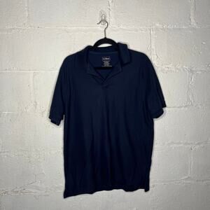 L. L. Bean Men's Traditional Fit Short-Sleeve Cotton Polo Shirt Blue Size Medium